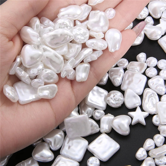 Perlas de Imitación Irregulares de ABS - Perlas Acrílicas Sueltas para Crear Joyas, Collares, Aretes, Pinzas para el Cabello y Pulseras