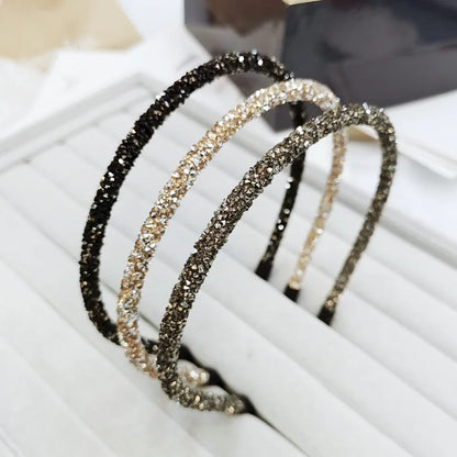 Diadema de Cristal Suave de Moda para Mujeres, Accesorio de Cabello con Rhinestones y Beads, Headband Elegante