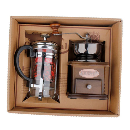 Juego de Molinillo de Café y Cafetera Doméstica | Perfecto para Regalo
