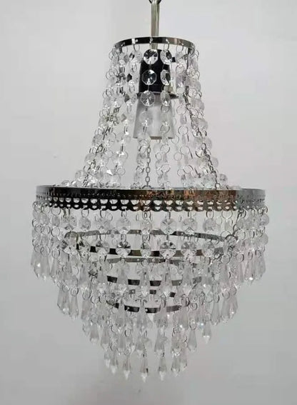 Lámpara Colgante con Cuentas de 5 Niveles, Candelabro Pequeño de 31,5 cm de Alto, Fácil Ajuste (Sin Kit de Cable de Luz)