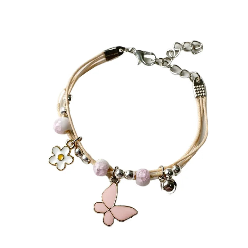Pulsera de Mariposa Rosa - Joyería de Moda para Amigas, Regalos Especiales