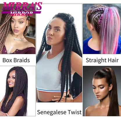 Extensiones de cabello trenzado sintético Rosa Jumbo, 28 pulgadas, amarillo, azul, verde, naranja, rojo, morado