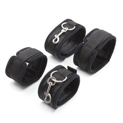 Juego de Restricción BDSM para Parejas | Esposas y Tobilleras para Cama, Abre Piernas, Juguetes Eróticos Sin Vibración