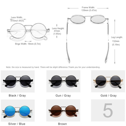 Gafas de Sol Steampunk Góticas KINGSEVEN de Alta Calidad, Polarizadas - Diseño Vintage para Hombres y Mujeres
