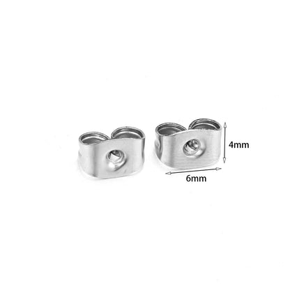 200 Piezas Tope de Acero Inoxidable para Aretes - Accesorios para Hacer Joyería DIY