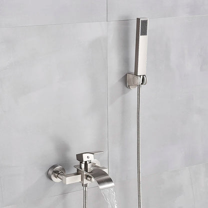 Grifo de Baño Negro Mate MYQualife con 2 Funciones, Montaje en Pared para Ducha y Bañera con Control de Agua Caliente y Fría