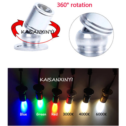 Pack de 10 Mini Focos LED Blanco Cálido 1W y 3W AC85-265V - Lámpara de Techo Empotrada o Montada en Superficie para Gabinetes de Joyería - Lámpara de Punto Mini DC12V