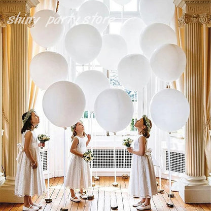 Globos Blancos de Látex – 5-36 Pulgadas para Bodas, Cumpleaños, Baby Showers y Aniversarios
