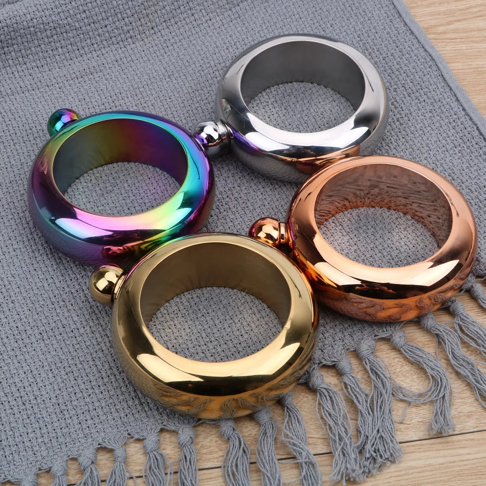 Elegante Accesorio para Bebidas de 3,5 oz – Pulsera de Acero Inoxidable para Whisky, Vodka y Vino