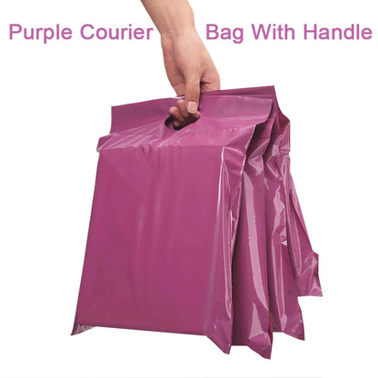 Juego de 10 Bolsas Impresas para Envíos con Asa: Bolsas de Mensajería Autoadhesivas y Resistentes al Agua de Plástico Polietileno