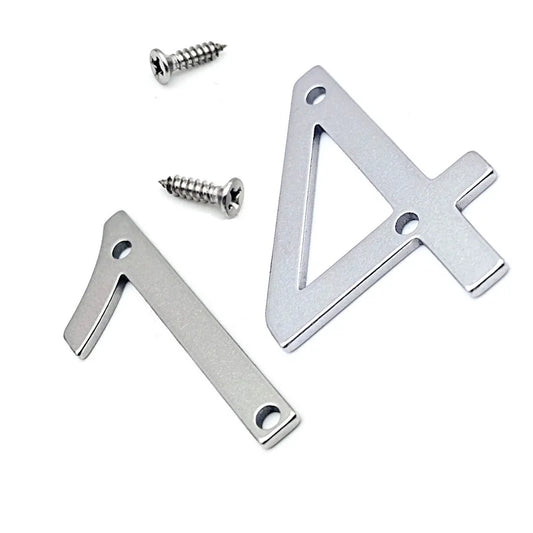 Números de Casa de Acero Inoxidable de 50mm con Tornillos, Placa Metálica Digital para Puerta, Buzón y Calle