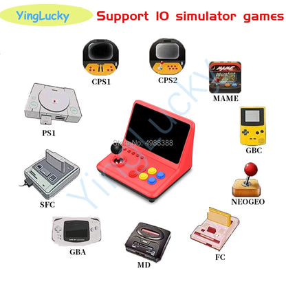Consola de Juegos Retro de 9 pulgadas con Joystick 3D Grande - 64GB Incorporados, 10000 Juegos, Descarga de Arcade NEOGEO/MAME/GBC/CP1/CP2