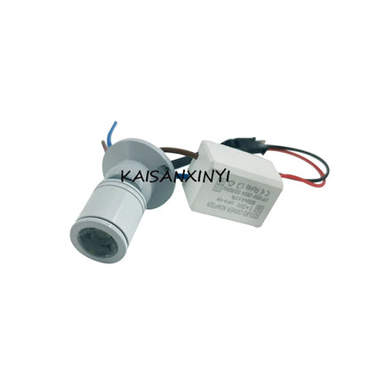 Pack de 10 Mini Focos LED Blanco Cálido 1W y 3W AC85-265V - Lámpara de Techo Empotrada o Montada en Superficie para Gabinetes de Joyería - Lámpara de Punto Mini DC12V