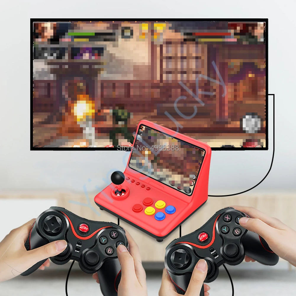 Consola de Juegos Retro de 9 pulgadas con Joystick 3D Grande - 64GB Incorporados, 10000 Juegos, Descarga de Arcade NEOGEO/MAME/GBC/CP1/CP2