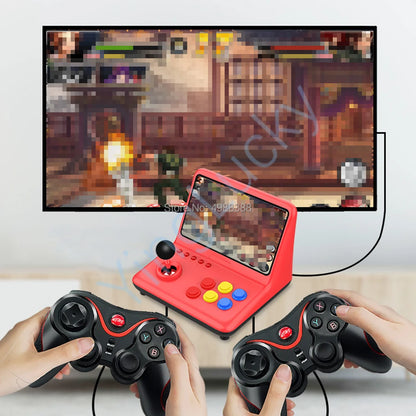 Consola de Juegos Retro de 9 pulgadas con Joystick 3D Grande - 64GB Incorporados, 10000 Juegos, Descarga de Arcade NEOGEO/MAME/GBC/CP1/CP2