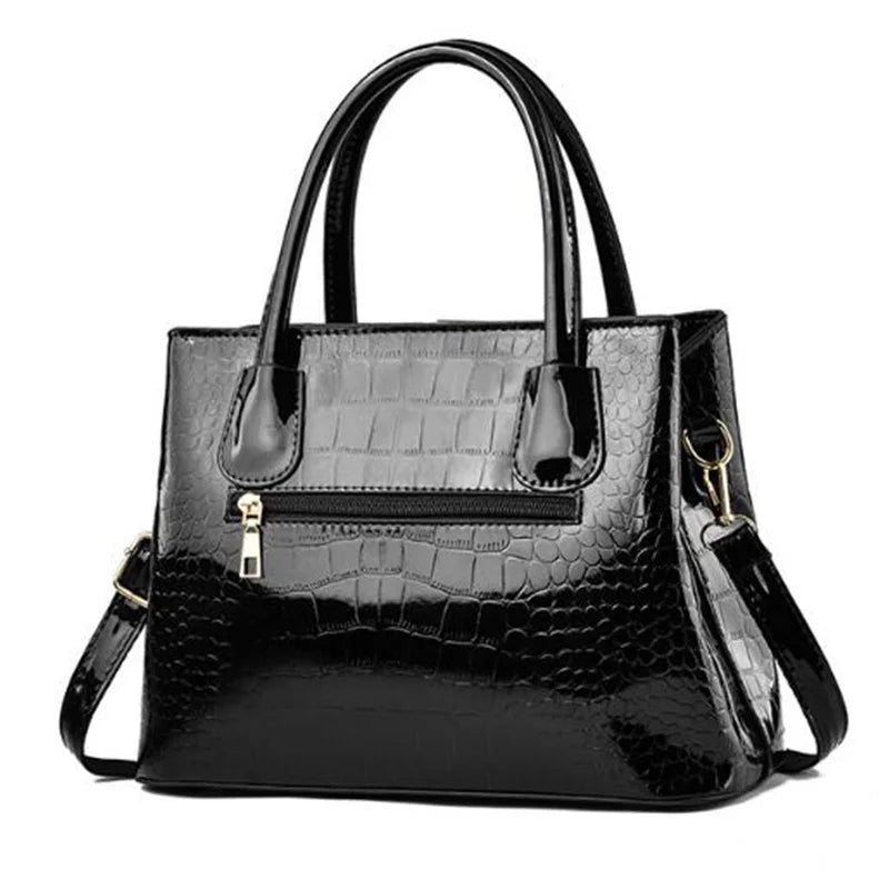 Bolso de Hombro y Crossbody para Mujeres de Cuero PU y Charol - Bolso de Diseñador de Lujo, Gran Capacidad, Tote de Compras de Moda