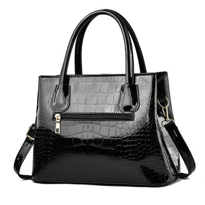Bolso de Hombro y Crossbody para Mujeres de Cuero PU y Charol - Bolso de Diseñador de Lujo, Gran Capacidad, Tote de Compras de Moda