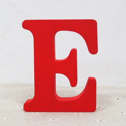 Letra Roja de Madera Grande: Alfabeto- Decoración para Fiestas, Bodas y Hogar