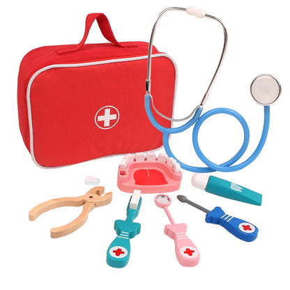 Set de Juegos de Médico de Madera para Niños | Juguete Educativo de Simulación Médica