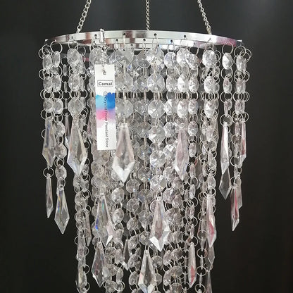 Colgador de Cadena de Cuentas Acrílicas, Marco de Centro de Mesa Cromado, Colgante de Espada, para Fiesta de Boda, 70CM, 22CM, 1 ud.