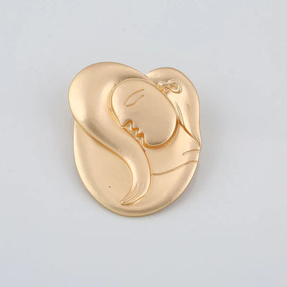 Broche de Metal Abstracto Exagerado para Mujer - Accesorio de Fiesta de Moda