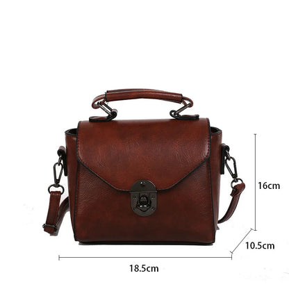 Bolso de Hombro con Diseño de Cerradura - Bolso Cruzado de Cuero PU, Estilo Casual y Elegante