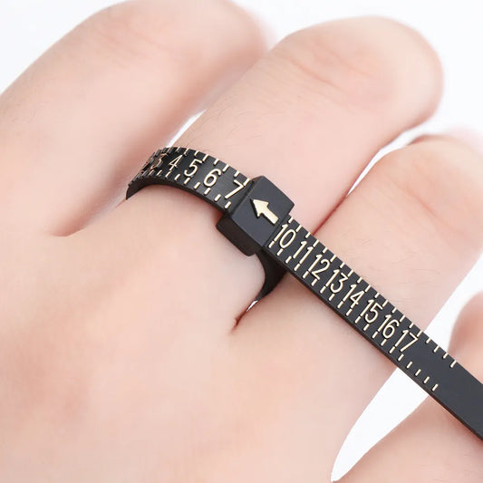Medidor de Anillos UK/US Oficial: Herramienta de Accesorios para Joyería con Dimensiones Británicas/Americanas para Hombres y Mujeres