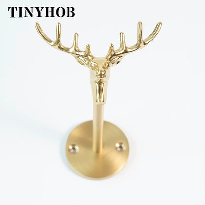 Gancho de Cortina de Libélula/Ángel de Latón Dorado - Accesorio de Metal Duradero para Pared