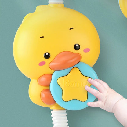 Juguetes de Baño Eléctricos para Bebés, Juego de Agua con Pato y Ducha, Grifo de Agua con Rociador, Juguete de Baño Interactivo para Niños