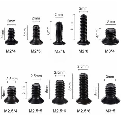Set de Tornillos KM2 M2 M2.5 M3 para Laptop - 500 Piezas con Cabeza Phillips para Reparación de Electrónica
