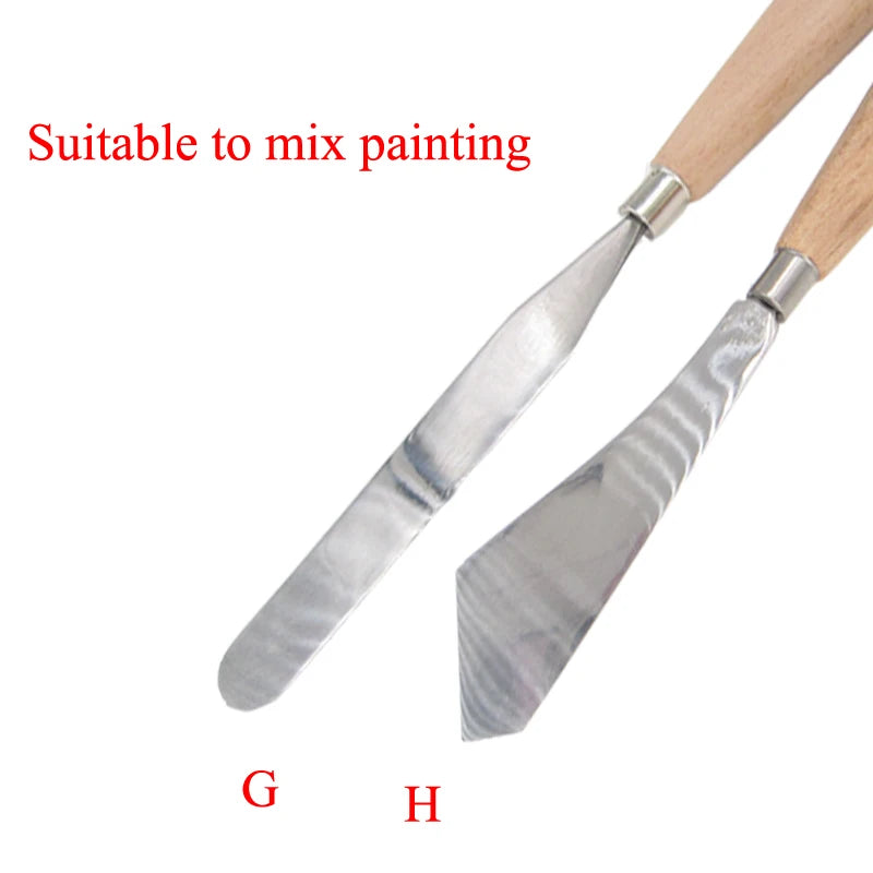 Paleta Raspadora de Mezcla de Aceite: Cuchillo de Textura para Pintura, Espátula Artística para Estudiantes y Profesionales