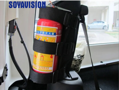 Soporte para Extintor de Incendios Universal para Barandilla de Coche - Tamaños Grande y Pequeño para Jeep Wrangler TJ JK JL (1997-2022)
