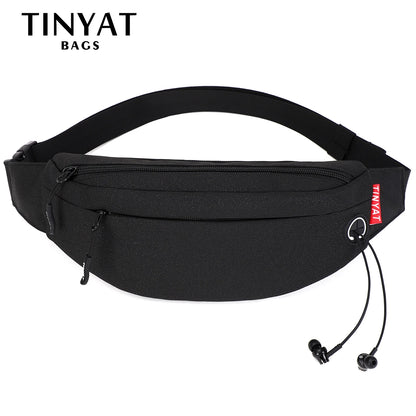 Bolso de Cintura de Gran Capacidad para Hombre – Bolsa Casual de Nylon Impermeable con Funciones Antirrobo
