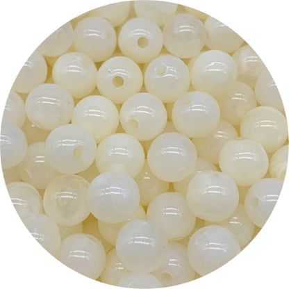 Cuentas Acrílicas Redondas para Fabricación de Joyas - Abalorios Espaciadores Sueltos (6/8/10MM)