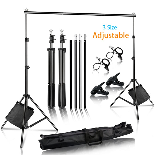 Soportes de Fondo para Fotografía - Sistema de Soporte para Telón de Fondo, Chromakey Pantalla Verde, Kits de Luz con Marco y Bolsa de Transporte