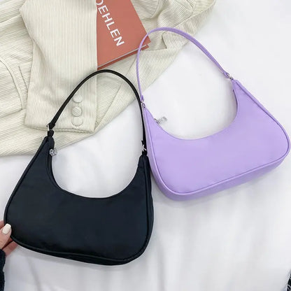 Bolso pequeño de nailon para mujer, bolsa de hombro, Simple, para verano