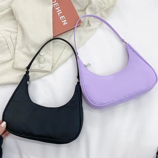 Bolso pequeño de nailon para mujer, bolsa de hombro, Simple, para verano