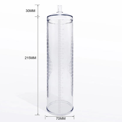 Extensor de longitud de pene para hombres, bomba al vacío en material de plástico alargadora de pene, juguete sexual masculino erótico para agrandar miembro genital