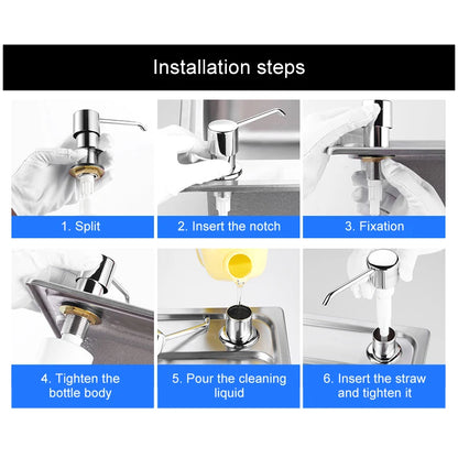 Dispensador de Jabón de Acero Inoxidable para Cocina EL8406 | Dispensador de Jabón de Encimera para Fregadero