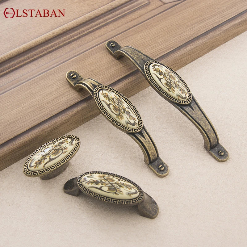 Perilla de Cajón LSTABAN - Tirador Antiguo Europeo para Muebles, Accesorios de Armario y Cajones