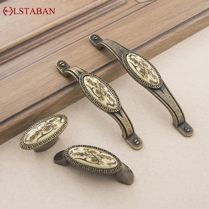 Perilla de Cajón LSTABAN - Tirador Antiguo Europeo para Muebles, Accesorios de Armario y Cajones