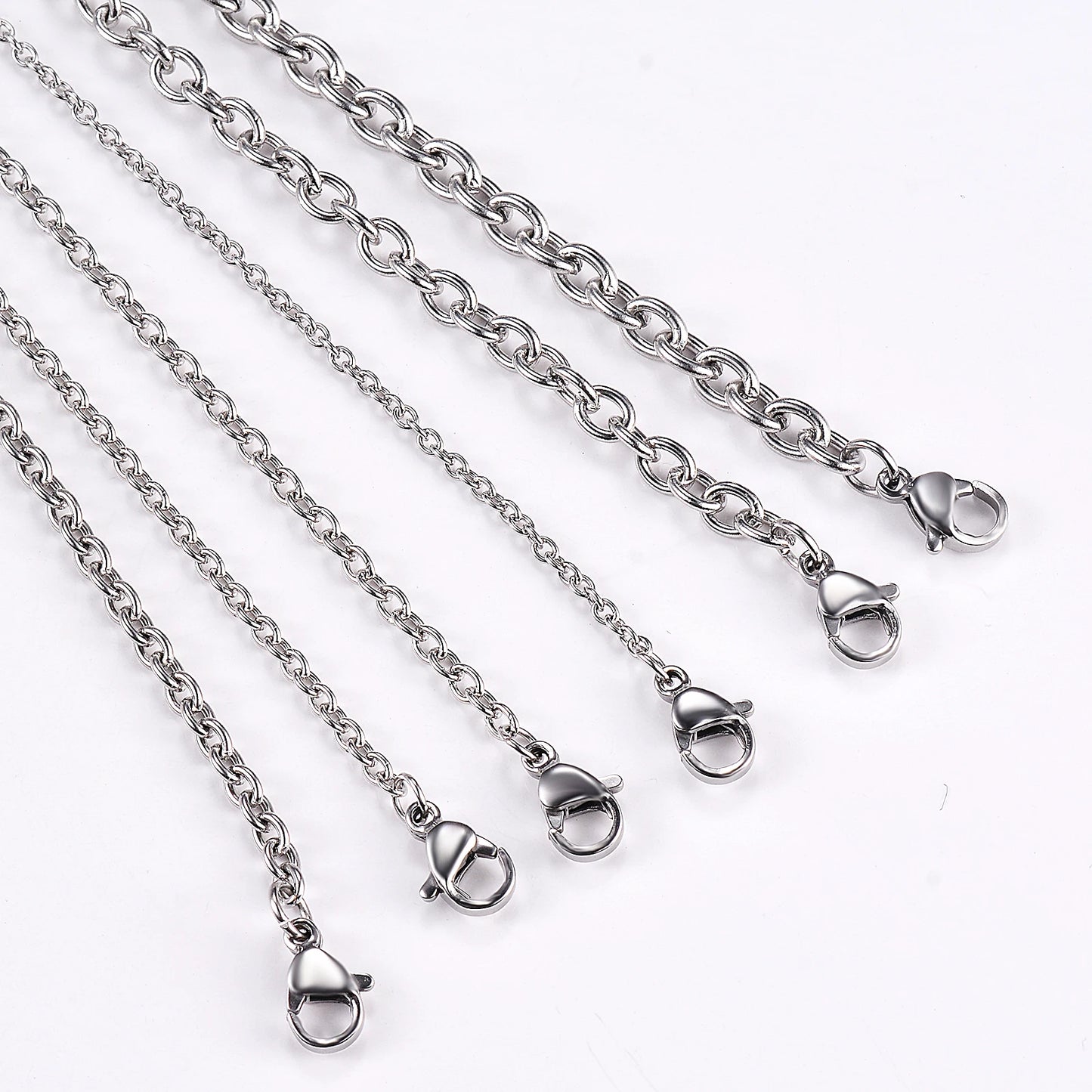 Cadena de Acero Inoxidable para Mujer y Hombre - Ancho 1.5mm a 6mm