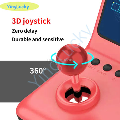 Consola de Juegos Retro de 9 pulgadas con Joystick 3D Grande - 64GB Incorporados, 10000 Juegos, Descarga de Arcade NEOGEO/MAME/GBC/CP1/CP2
