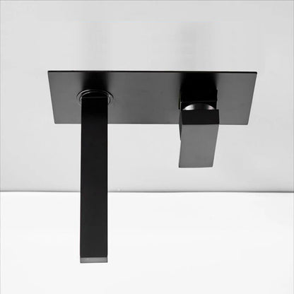 Grifo de Baño de Lujo BAKALA | Grifo de Lavabo Matte Black | Mezclador de Cobre Cuadrado Montado en Pared LT-320BR