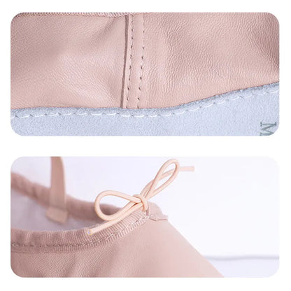 Zapatos de Ballet de Cuero Genuino - Zapatillas de Danza y Gimnasia para Mujeres y Niñas, Zapatos de Ballet de Piel de Oveja Suave con Cordones