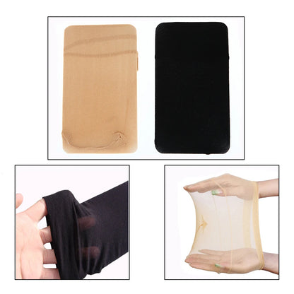 Gorro de malla para peluca, malla elástica para el pelo, color Beige, sin pegamento, fácil de usar y lavar
