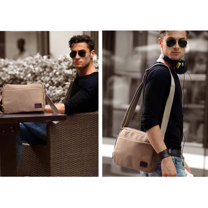 Bolsa de Lona Vintage para Hombre, Bolso Mensajero Multifuncional de Viaje, Bandolera Casual, Estilo Urbano y Ligero