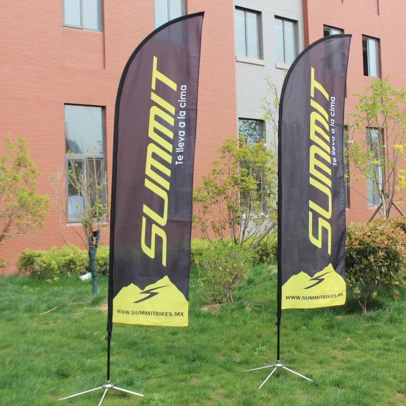 Bandera publicitaria de pluma personalizada con impresión gráfica para promoción, inauguración, eventos al aire libre y decoración publicitaria