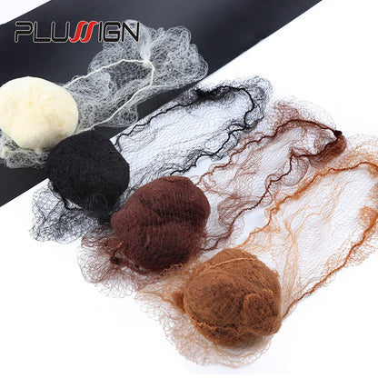 Red de nailon para el cabello, herramienta de peinado para moño, color negro, Beige y marrón, 5Mm, 20 piezas