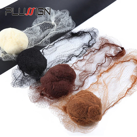Red de nailon para el cabello, herramienta de peinado para moño, color negro, Beige y marrón, 5Mm, 20 piezas